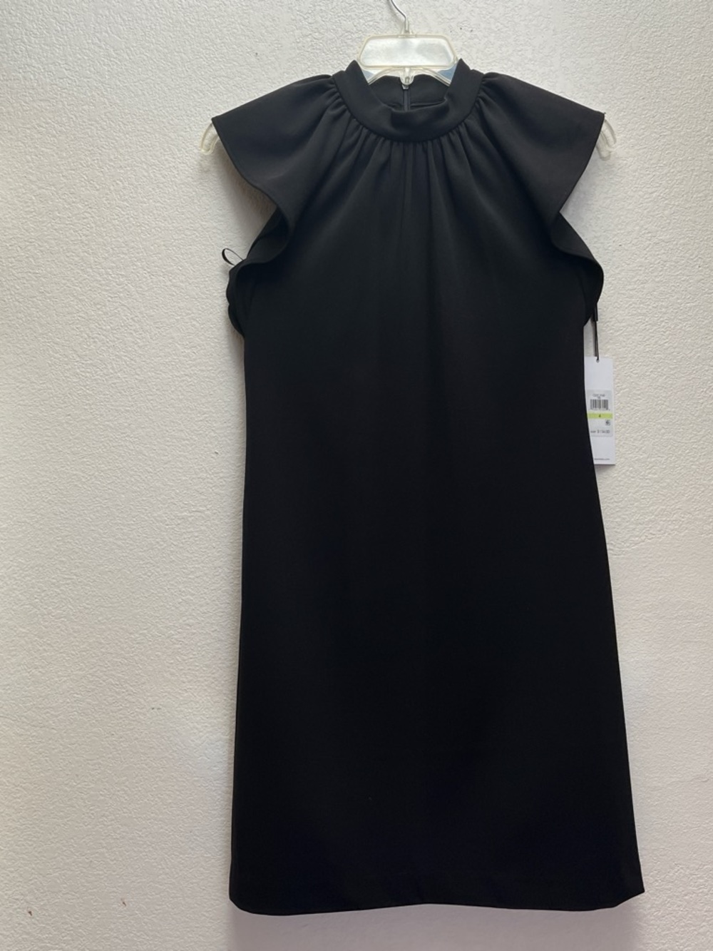 Women's Black Ruffle Sleeve Shift Dress NWT